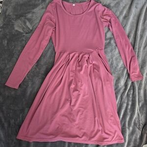 Fuchsia Long Sleeve Dress